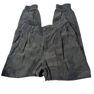 Hollister Ultra High Rise Jogger Button/Zip Pleated Front with 4 Pockets Camo